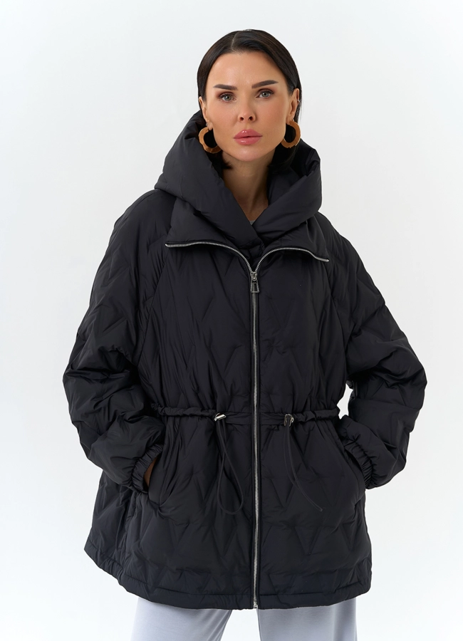 Женская демисезонная парка модель № 32721 меха малина фото