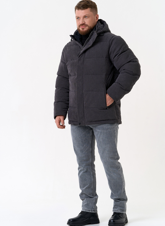 Мужской вельветовый пуховик