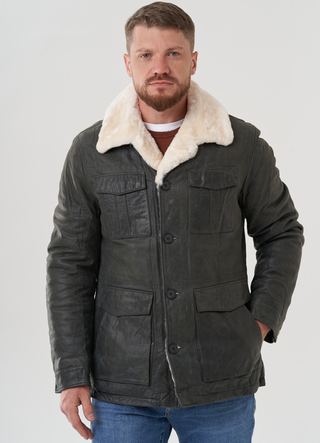 Куртка мужская из натуральной кожи  модель № 82314 универмаг малина