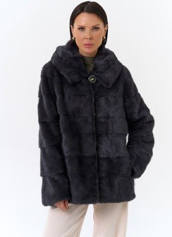 Куртка из меха норки с капюшоном