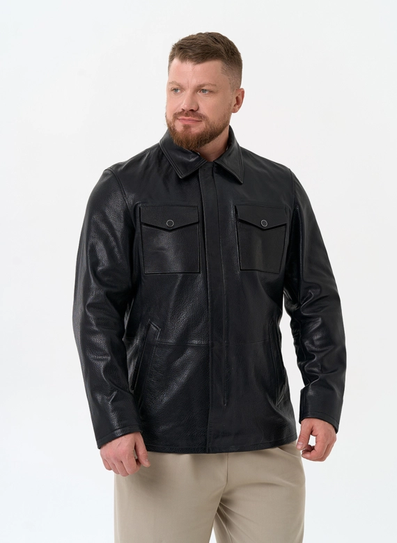 Мужская куртка из натуральной кожи фото