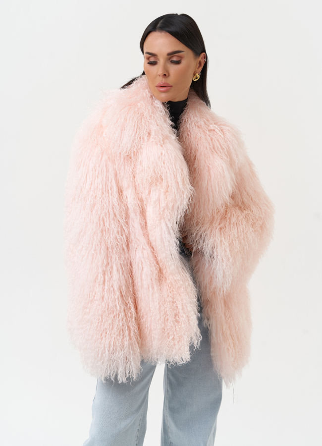 Женская шуба из меха ламы модель № 31039 универмаг малина