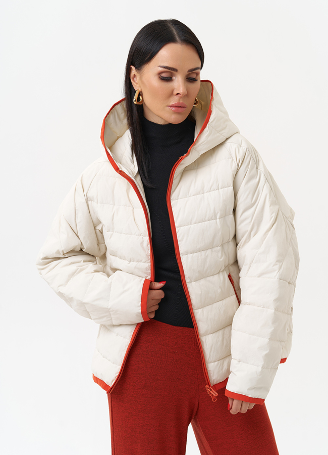 Женская утепленная куртка с капюшоном модель № 30024 универмаг малина