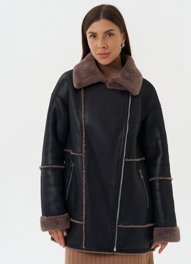 Дубленка из эко кожи модель № 27761 в рассрочку