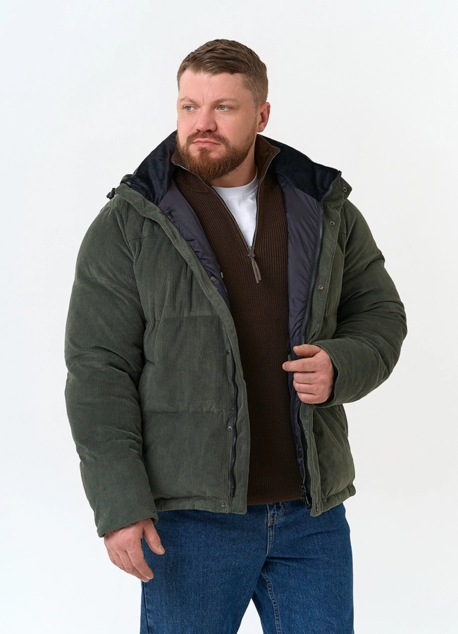 Мужской пуховик с капюшоном модель № 34062 универмаг малина фото