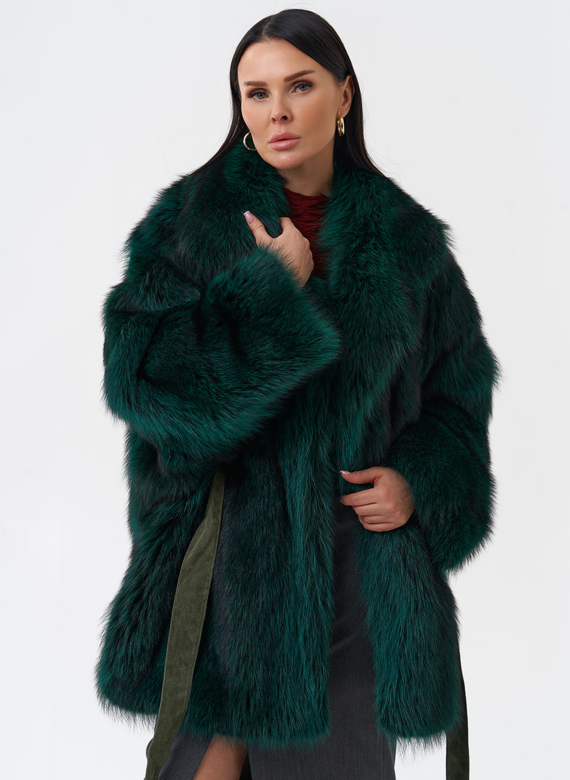 Шуба из енота летучая мышь