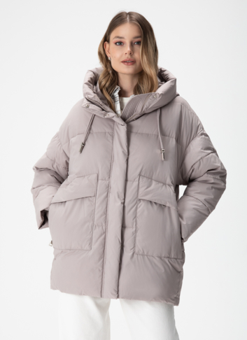 Женский пуховик с капюшоном 