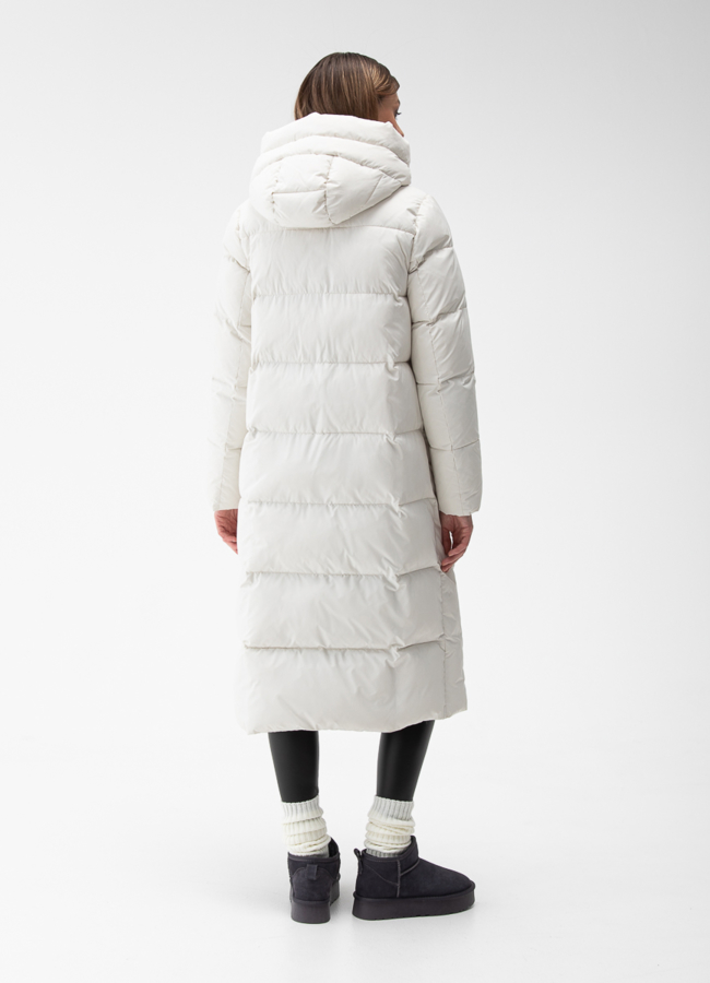 Женский пуховик с капюшоном  модель № 28384 в рассрочку