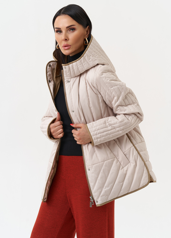 Женская утепленная куртка с капюшоном модель № 30023 универмаг малина