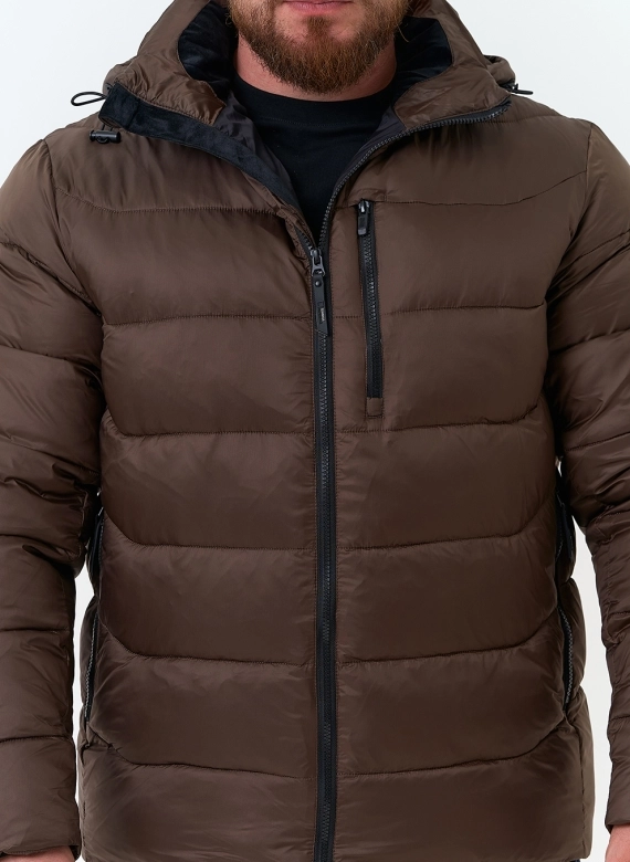 Мужской пуховик с капюшоном  фото